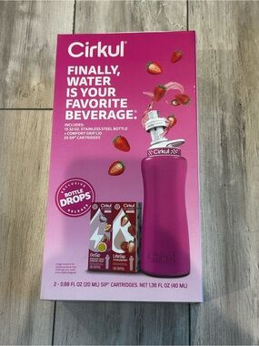 Cirkul limited edition pink water bottle gift set NEW NIB